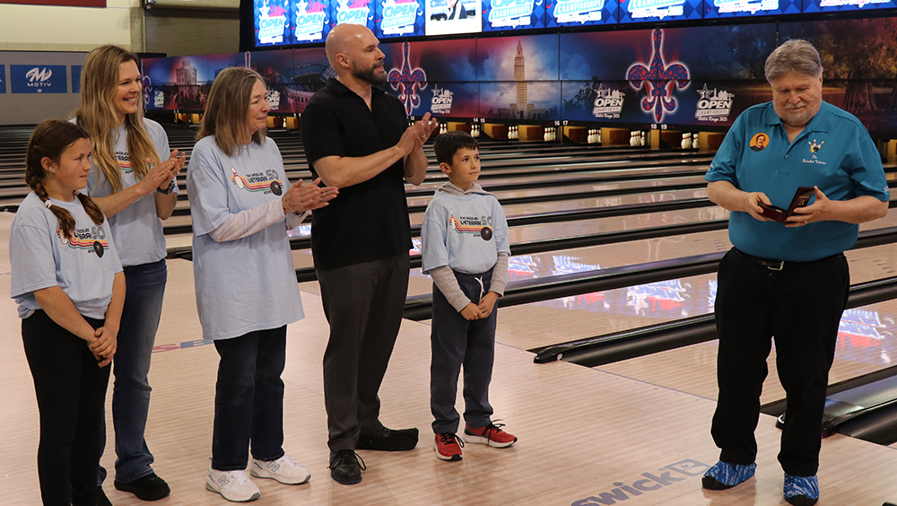 Ronald Sereyka and family at the 2025 USBC Open Championships